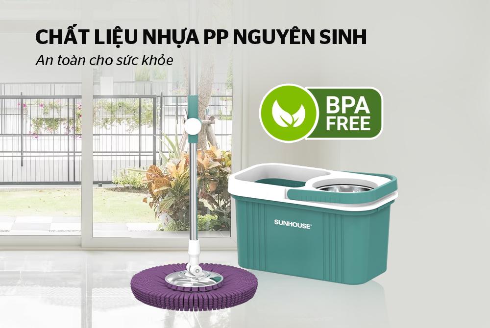 Bộ lau nhà xoay 360 độ Sunhouse KS-CL330IB – ảnh 3