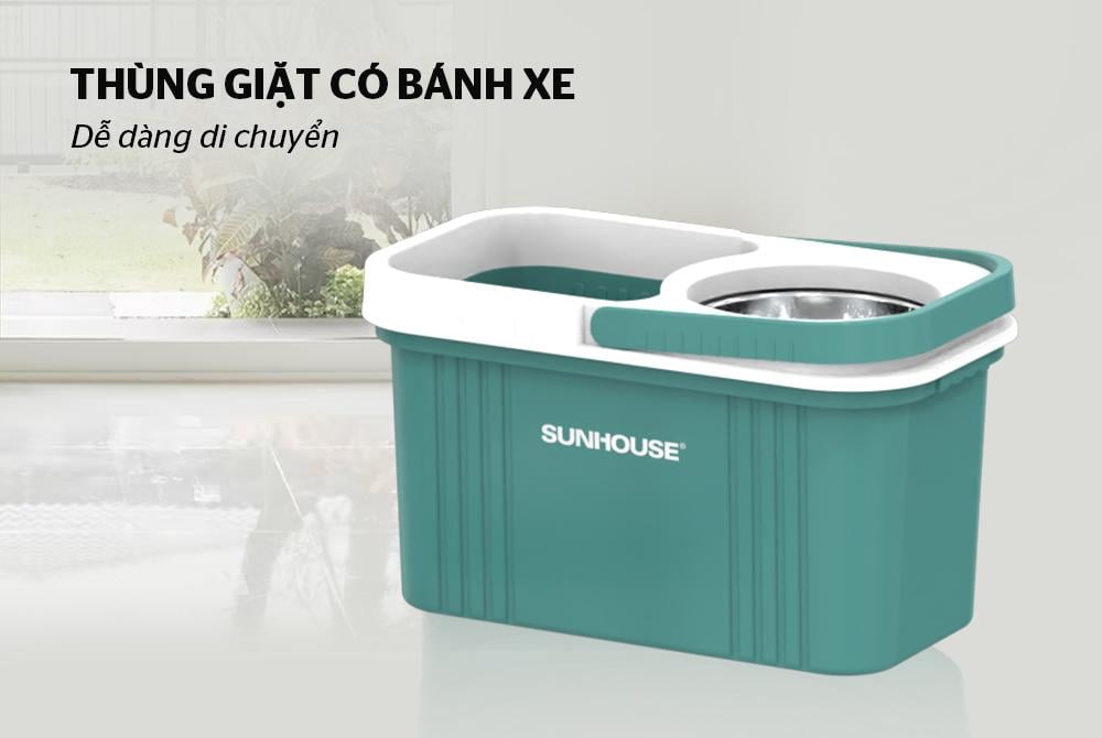 Bộ lau nhà xoay 360 độ Sunhouse KS-CL330IB – ảnh 4