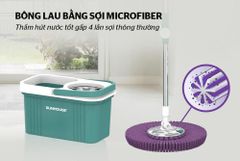Bộ lau nhà xoay 360 độ Sunhouse KS-CL330IB ảnh 7