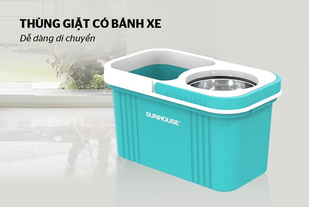 Bộ lau nhà xoay 360 độ Sunhouse KS-CL350IB – ảnh 4