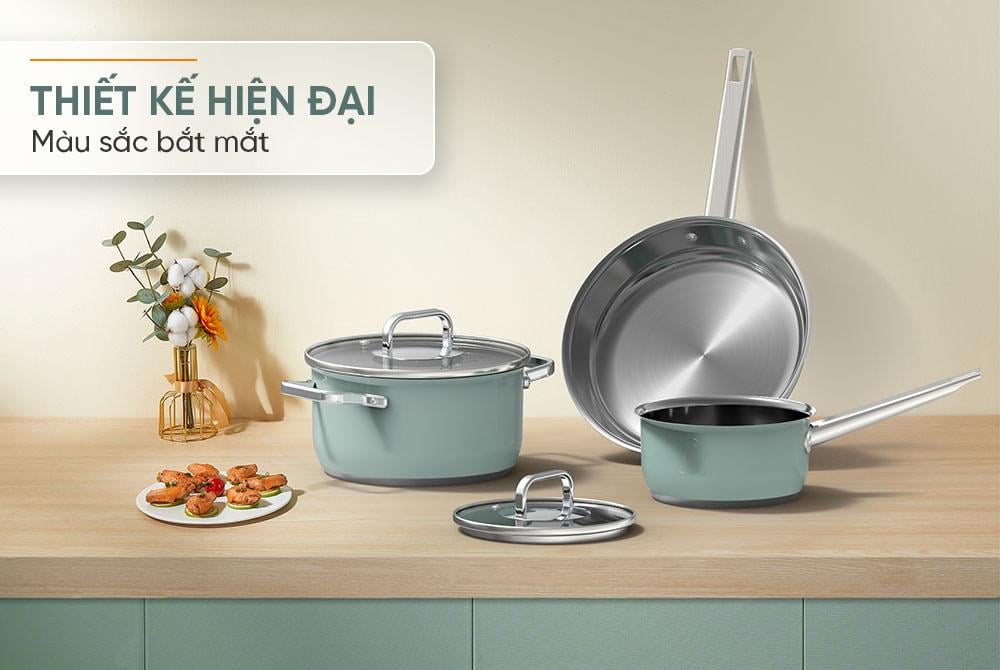Bộ nồi chảo inox 304 Sunhouse SHG608 – ảnh 6