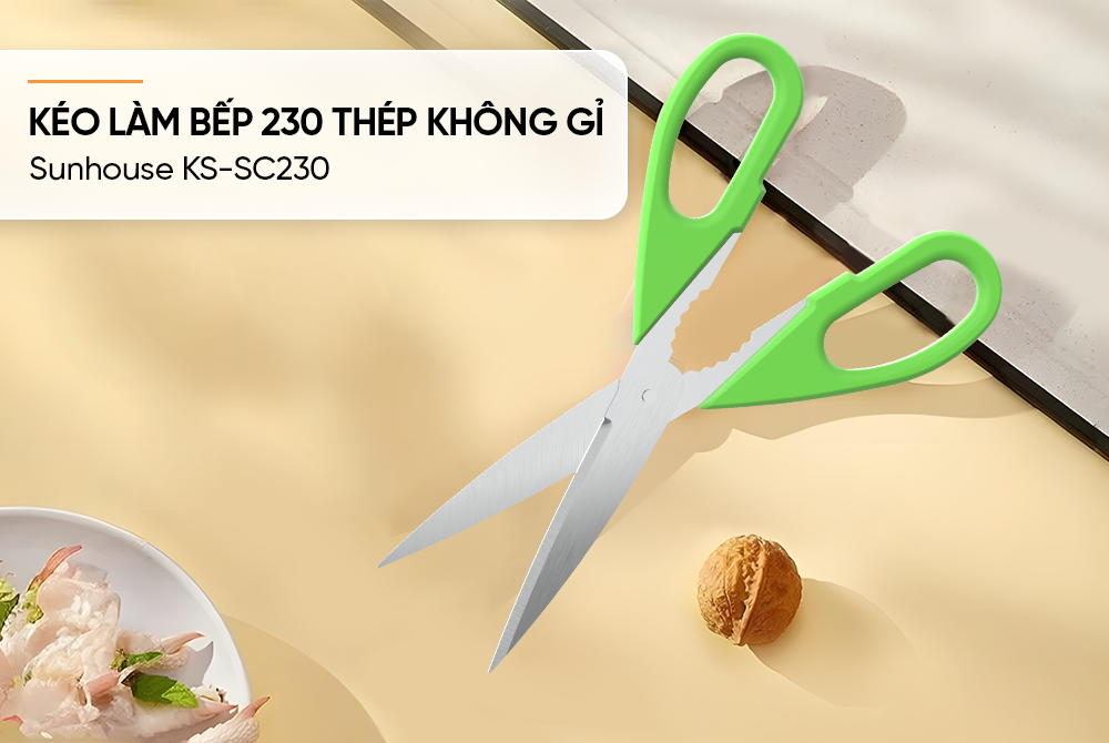 Kéo làm bếp 230 thép không gỉ Sunhouse KS-SC230 – ảnh 6