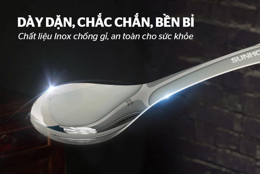 Bộ 2 thìa muỗng canh 165 inox Sunhouse KS-S2PO165I – ảnh 6