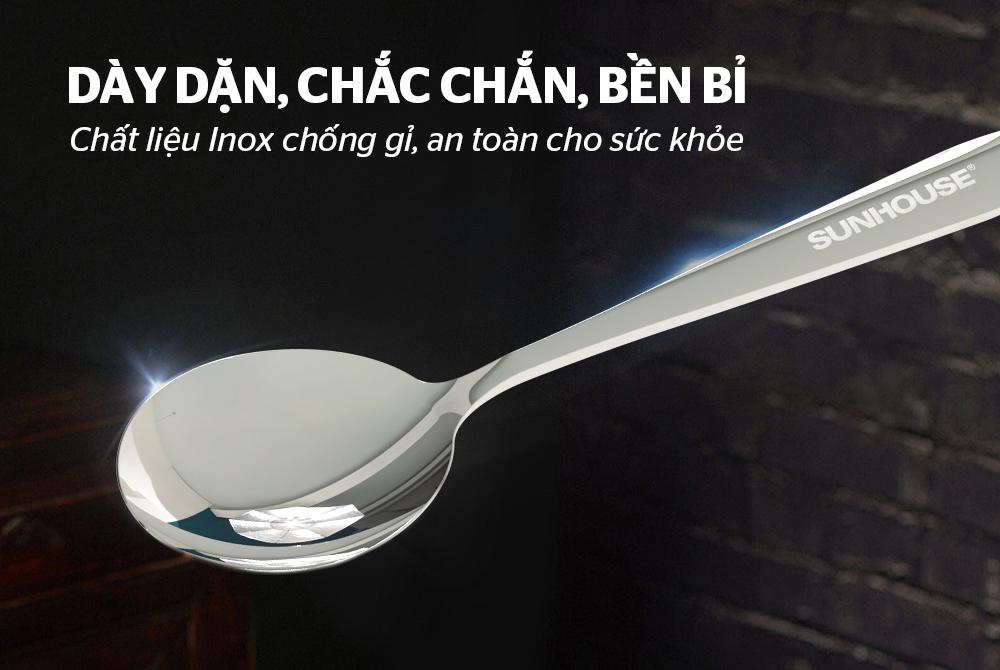Bộ 2 thìa muỗng đa năng 175 inox Sunhouse KS-S2PO175I – ảnh 8