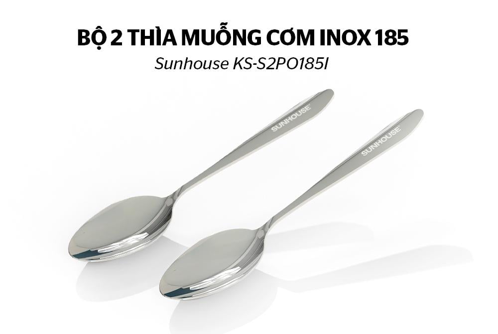 Bộ 2 thìa muỗng cơm inox 185 Sunhouse KS-S2PO185I – ảnh 6