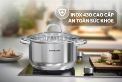 Bộ nồi inox 3 đáy Sunhouse SHG361 ảnh 8