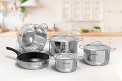 Bộ nồi chảo inox 5 đáy Sunhouse SHG998 ảnh 7