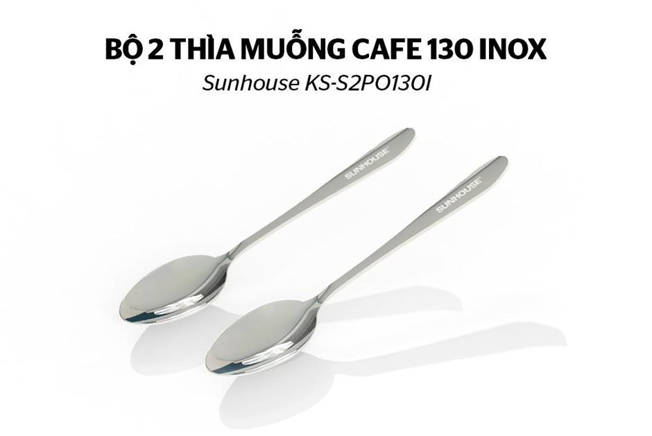 Bộ 2 thìa muỗng cafe 130 inox Sunhouse KS-S2PO130I – ảnh 6