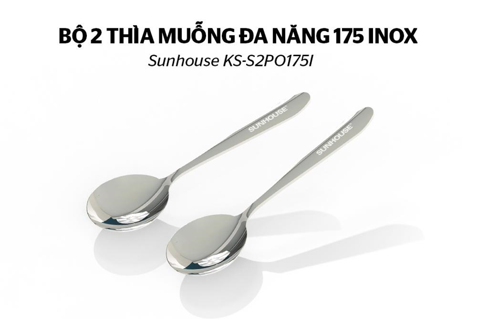 Bộ 2 thìa muỗng đa năng 175 inox Sunhouse KS-S2PO175I – ảnh 7