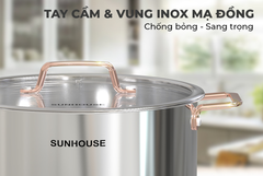 Bộ nồi chảo inox cao cấp 5 đáy Sunhouse SHG989 ảnh 4