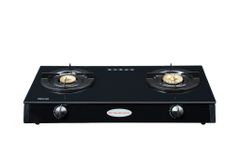 Bếp gas dương Rinnai RV-7Double Glass(B) 728mm 2 lò nấu, mặt kính cường lực
