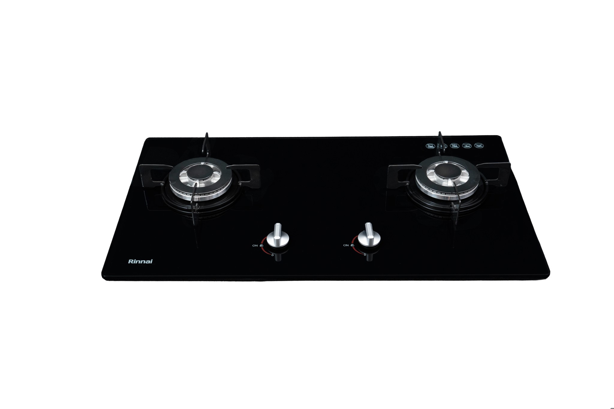 Bếp gas âm Rinnai RVB-212BG 750mm 2 lò nấu, mặt kính cường lực