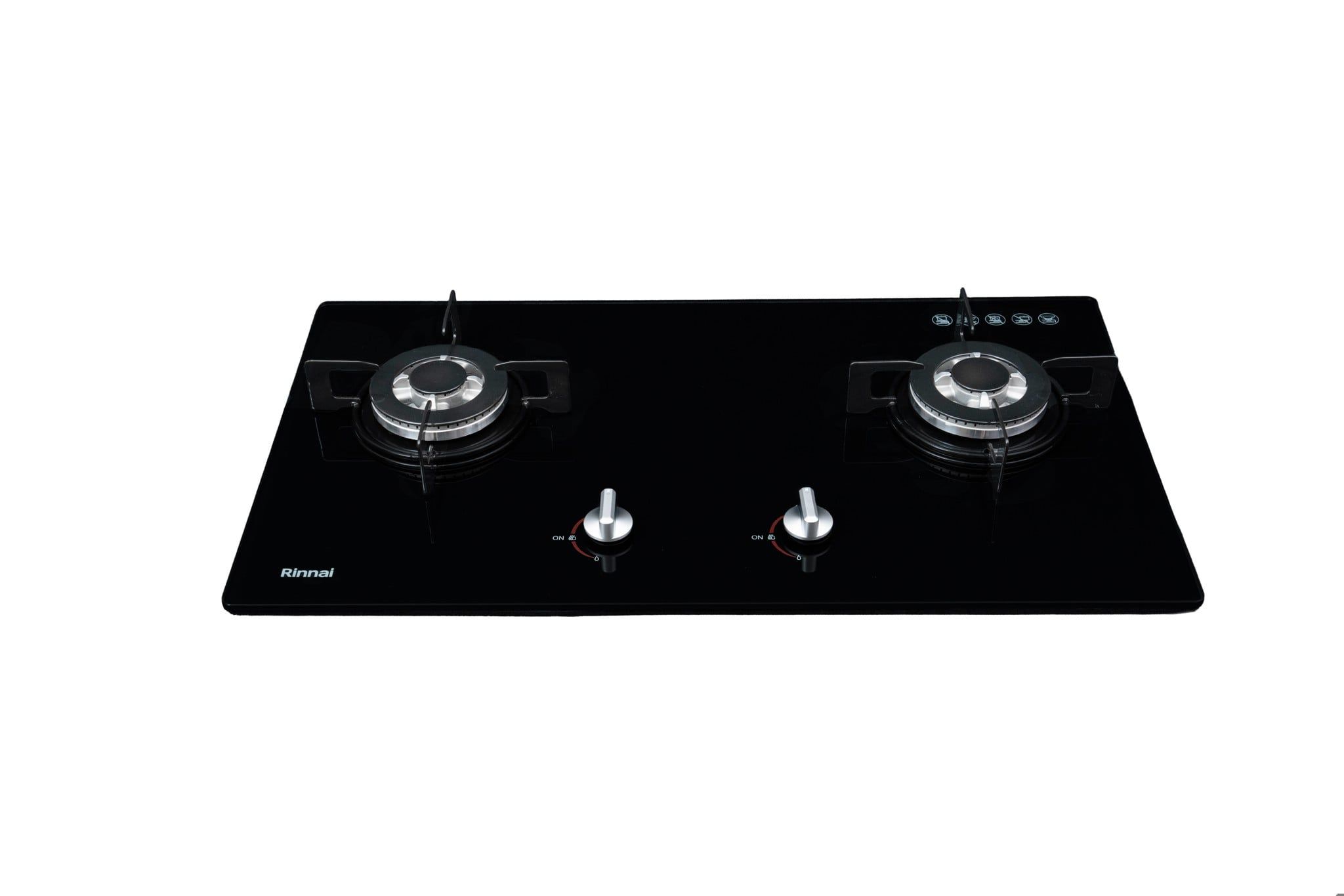 Bếp gas âm Rinnai RVB-212BG 750mm 2 lò nấu, mặt kính cường lực