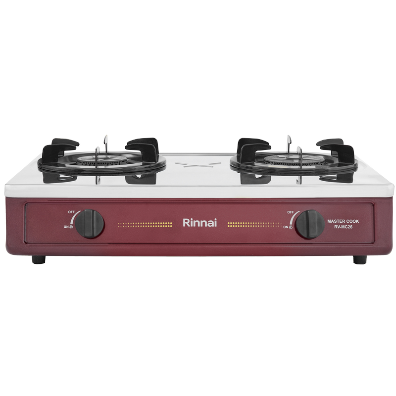  Bếp gas dương Rinnai RV-MC26RS 590mm 2 lò nấu, mặt thép không gỉ 