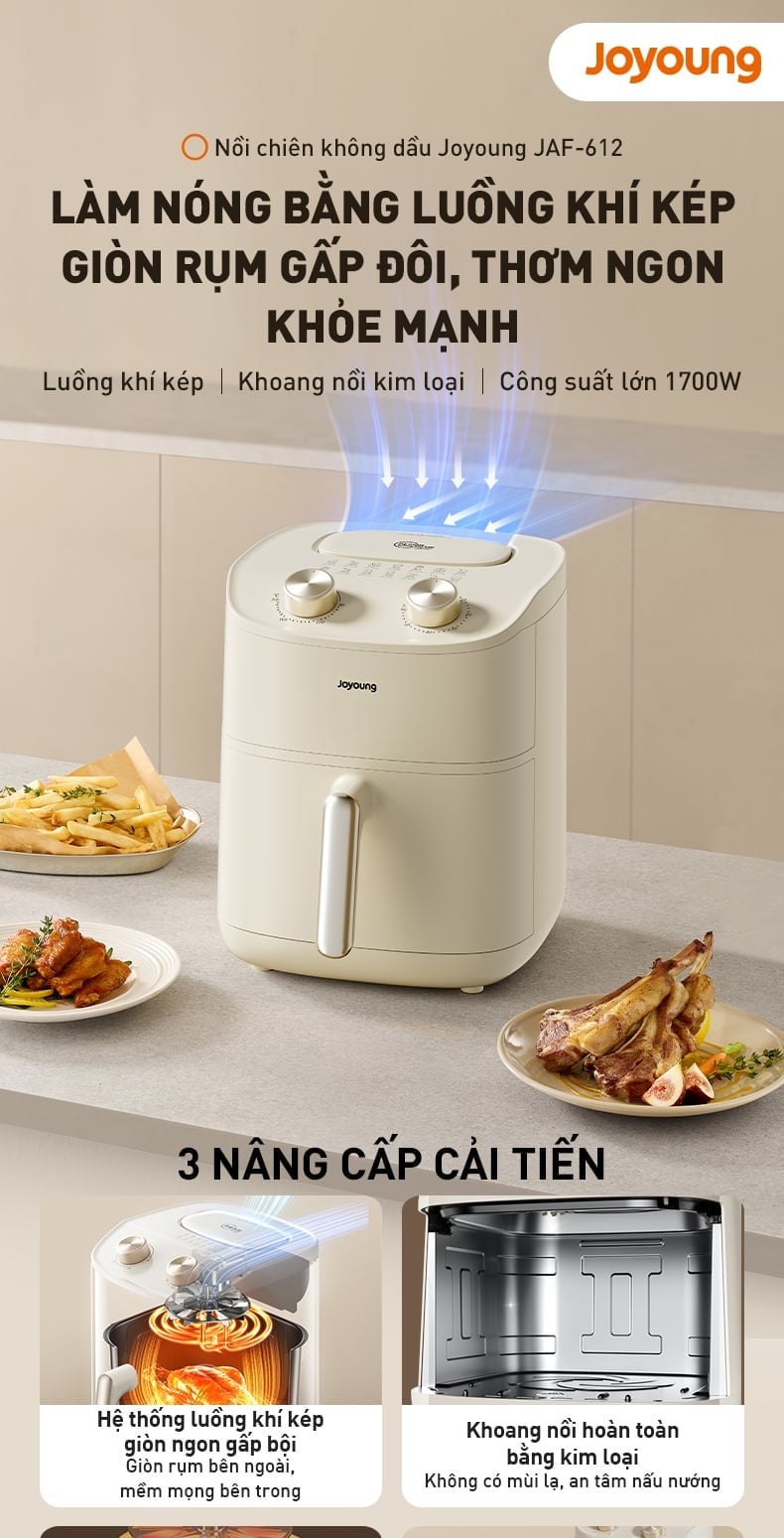 Nồi chiên không dầu 6L Joyoung JAF-612 – ảnh 3