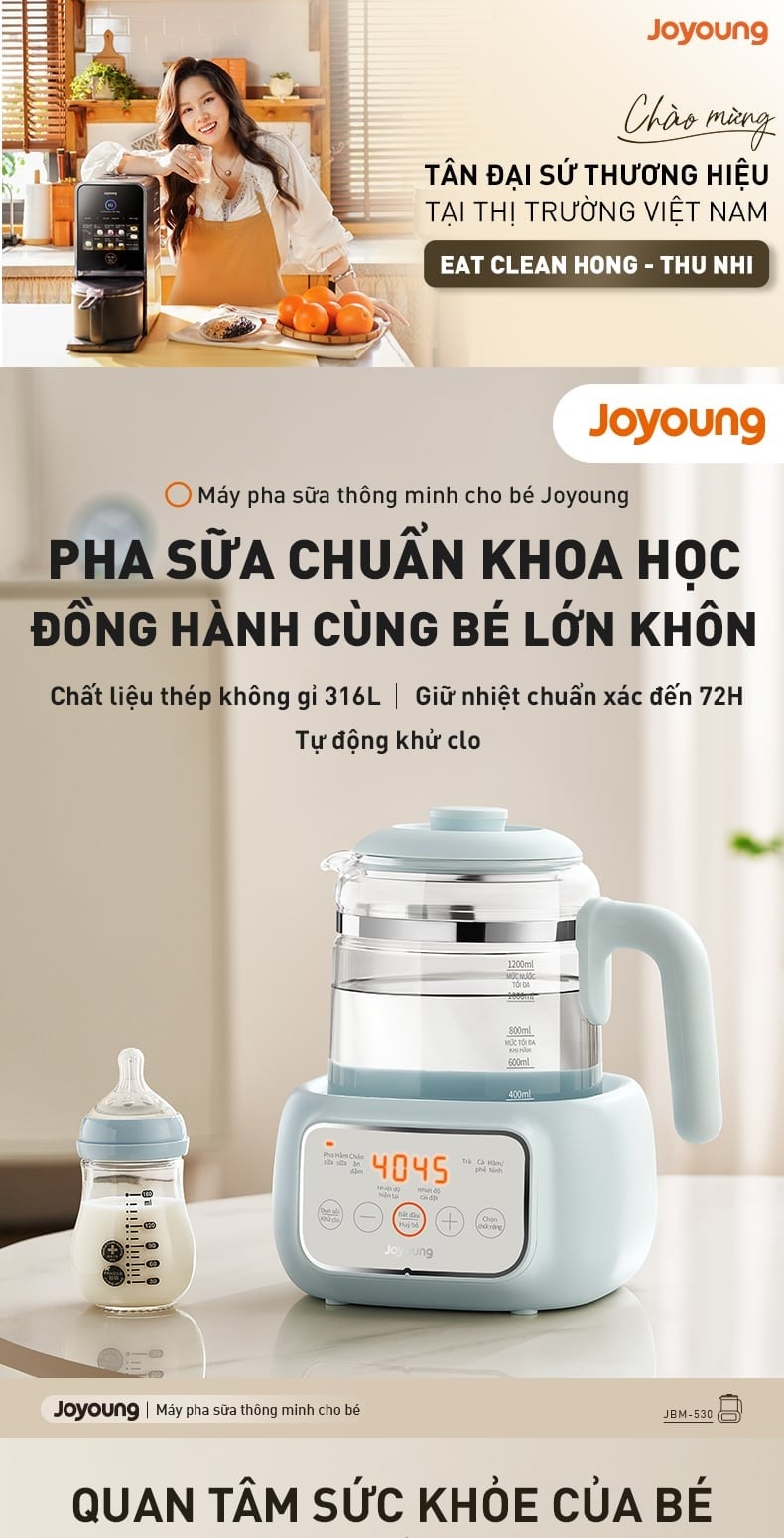 Máy đun nước pha sữa thông minh cho bé Joyoung JBM-530 – ảnh 4