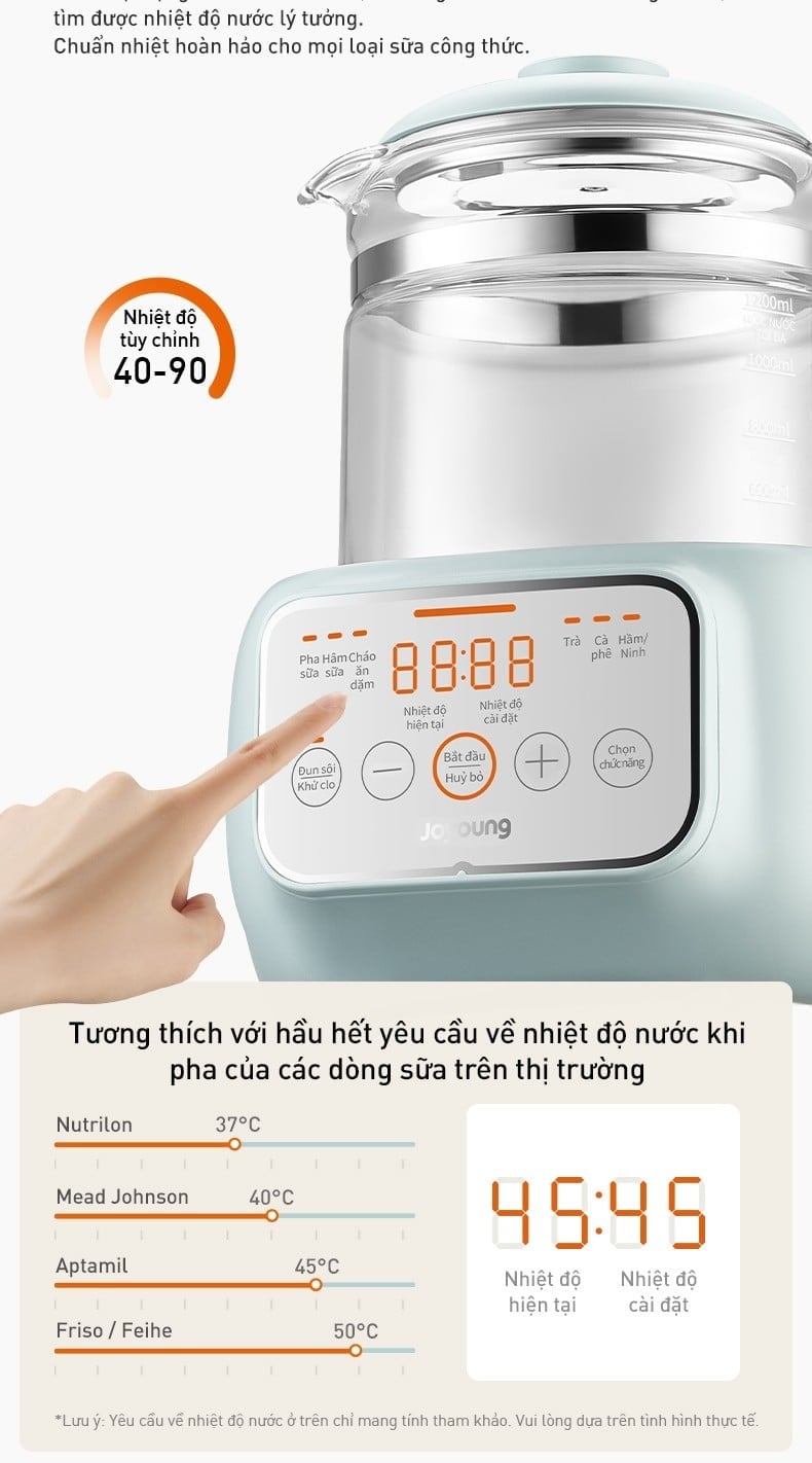 Máy đun nước pha sữa thông minh cho bé Joyoung JBM-530 – ảnh 8
