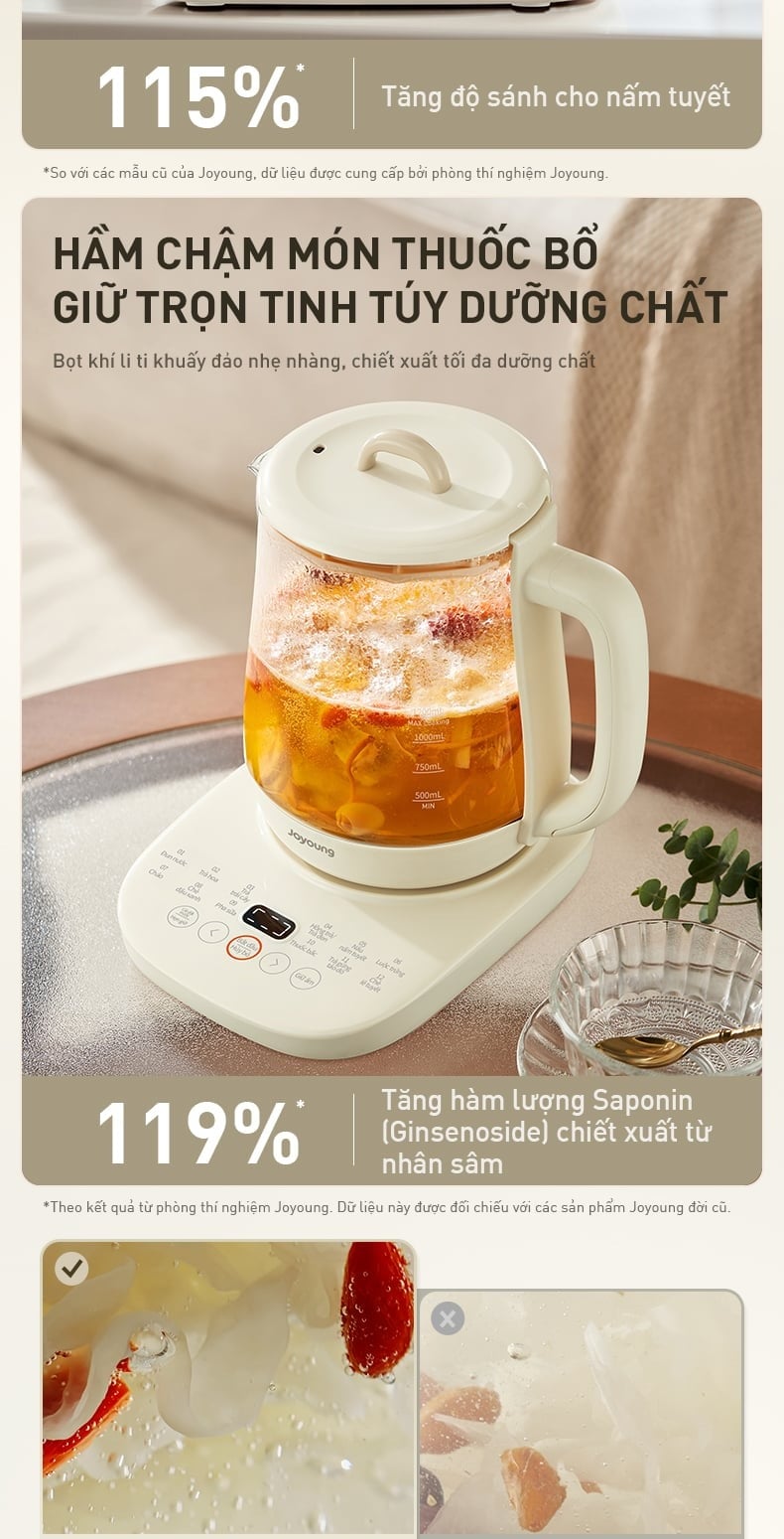 Ấm đun pha trà đa năng Joyoung JTM-125 – ảnh 7