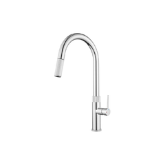 Vòi rửa chén nóng lạnh đồng thau mạ Malloca PVD K1090SS Inox