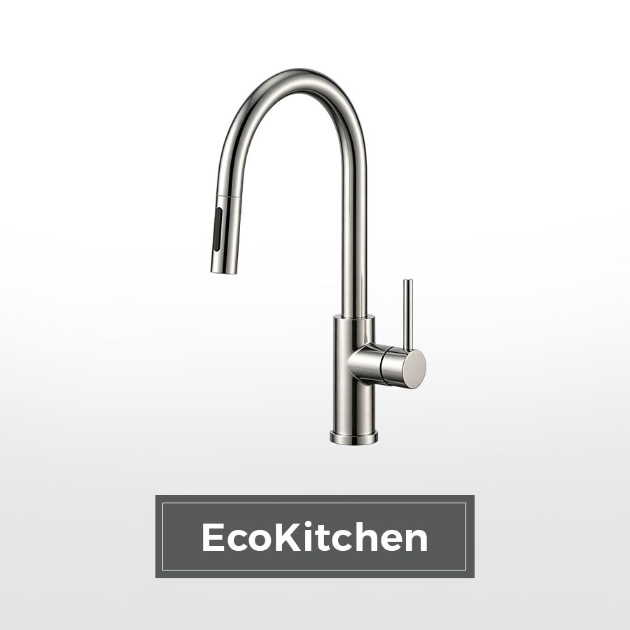 Vòi rửa chén nóng lạnh dây rút Inox 304 Malloca K1719SS