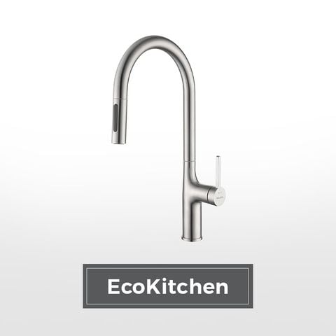 Vòi rửa chén nóng lạnh dây rút inox 304 Malloca K1726SS