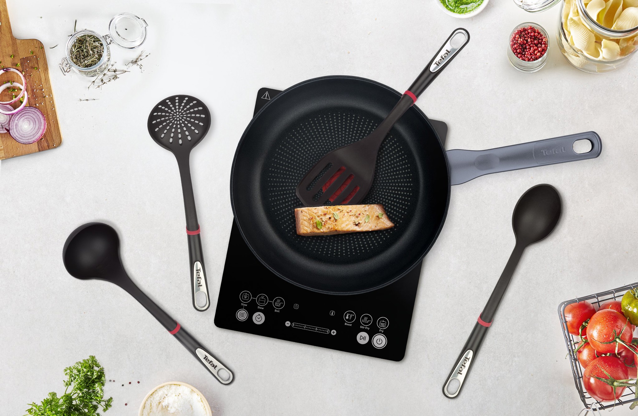 Bộ dụng cụ bếp cao cấp 4 món Tefal Ingenio K206S414