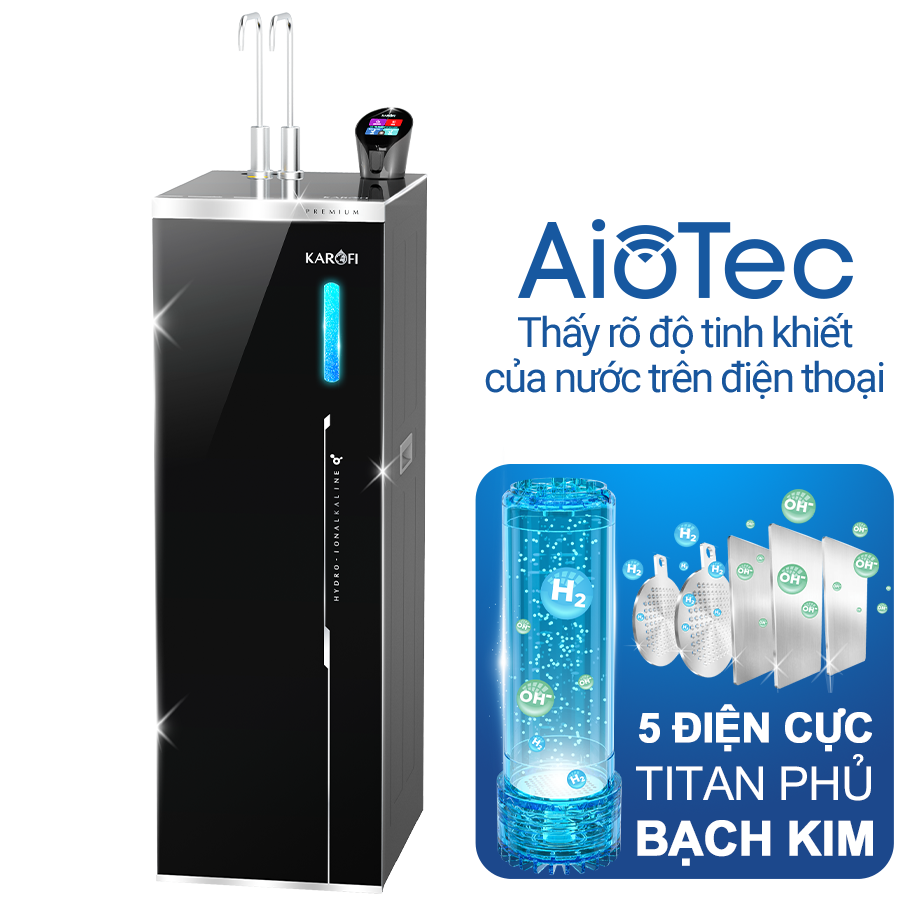 Máy lọc nước nóng lạnh Hydro-ion kiềm Karofi KAE-S86 PRO