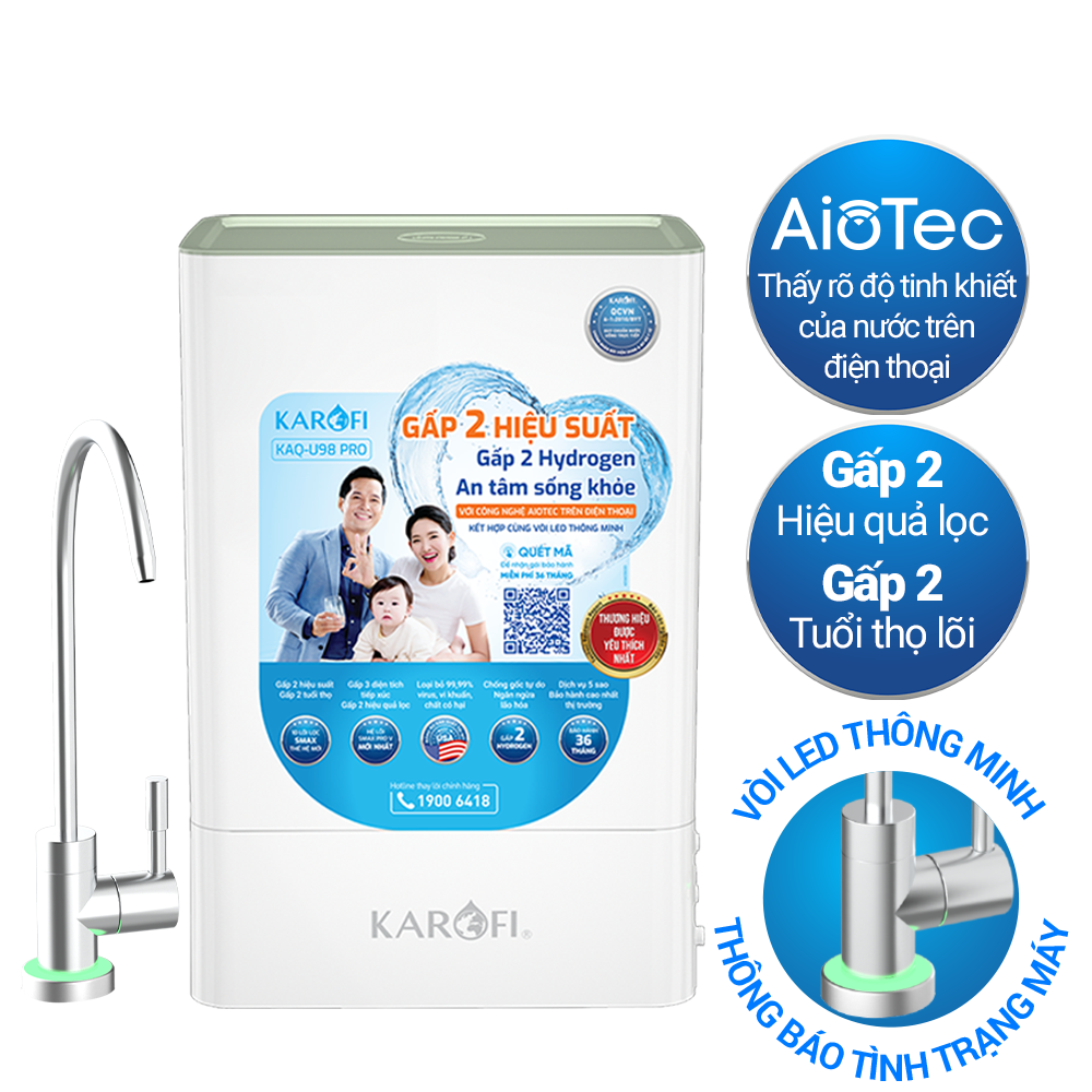  Máy lọc nước RO Karofi KAQ-U98 PRO 
