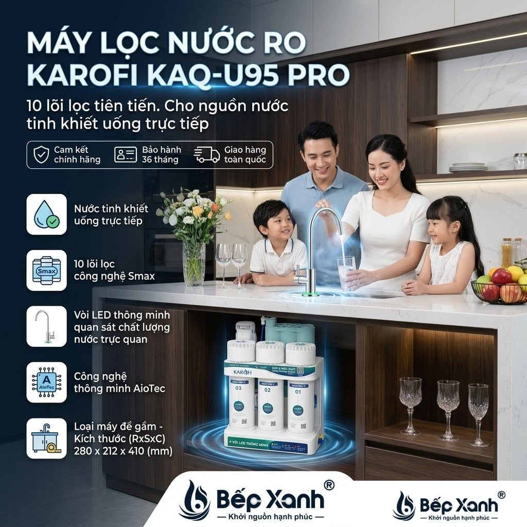  Máy lọc nước RO Karofi KAQ - U95 Pro 