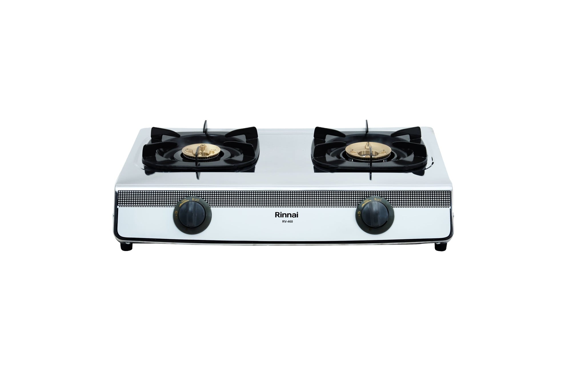Bếp gas dương Rinnai RV-460(S) 600mm 2 lò nấu, mặt thép không gỉ