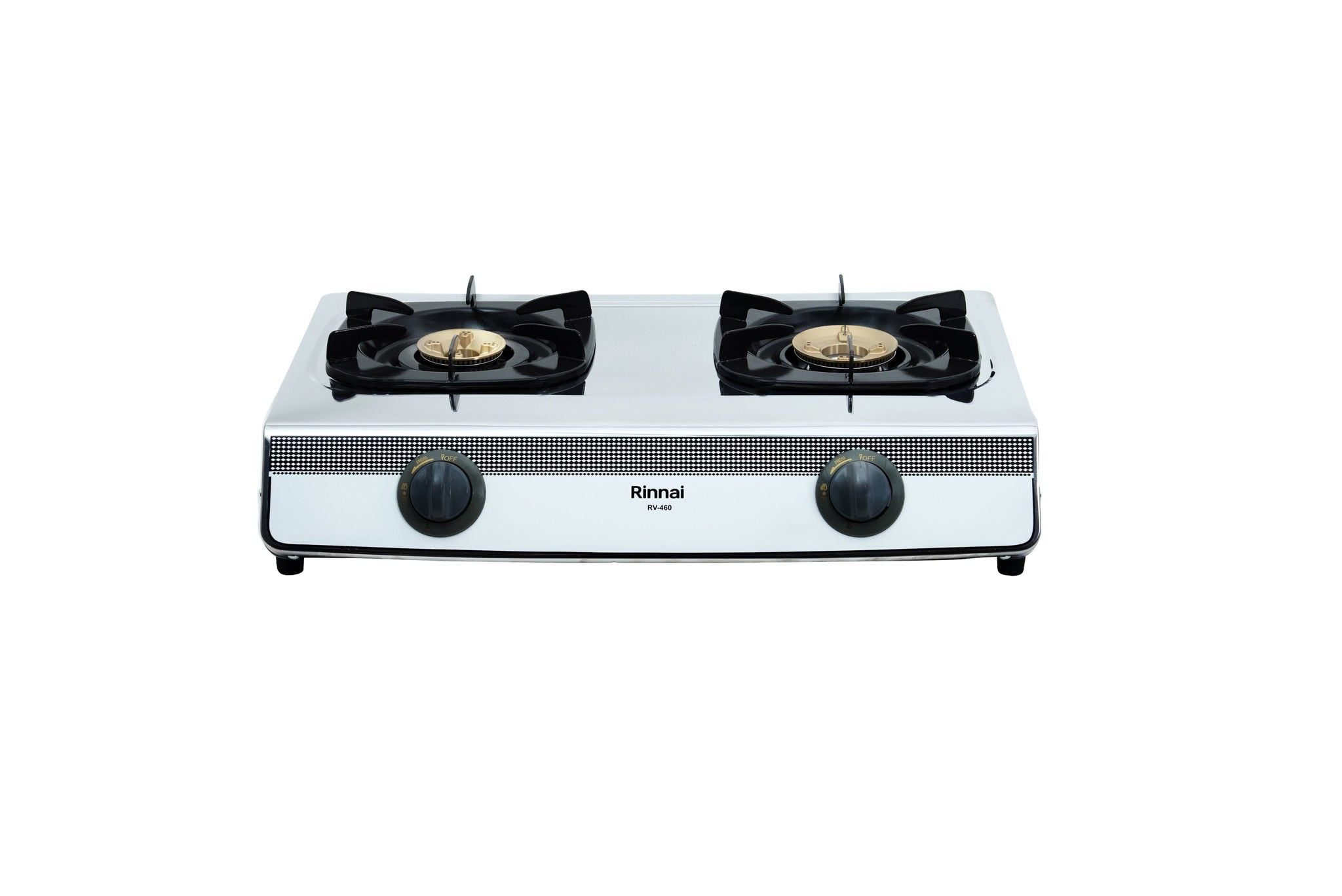 Bếp gas dương Rinnai RV-460(S) 600mm 2 lò nấu, mặt thép không gỉ