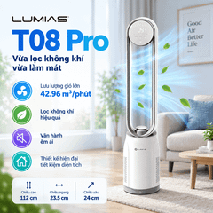 Máy lọc không khí kết hợp quạt không cánh Lumias T08 Pro ảnh 2