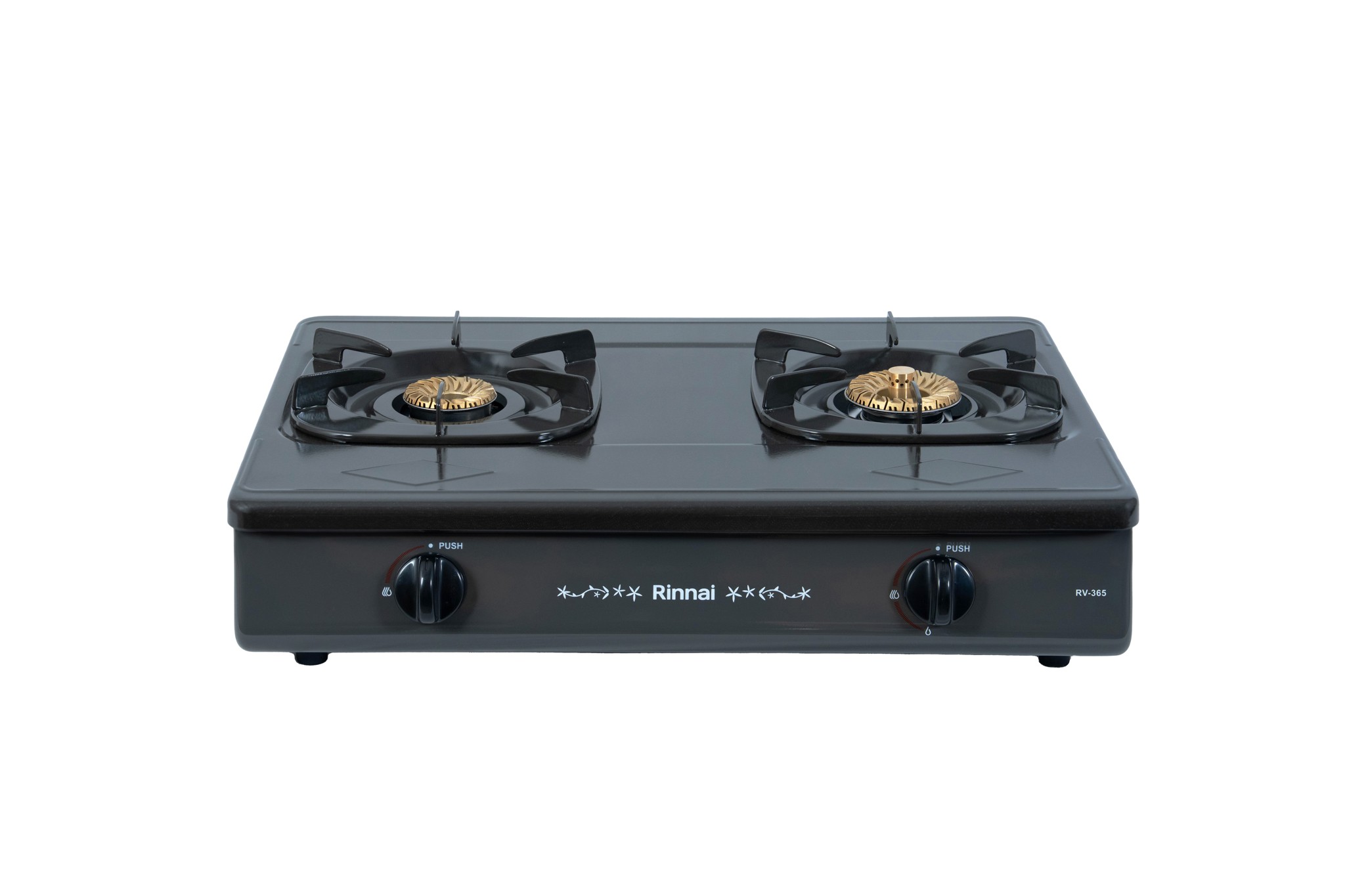 Bếp gas dương Rinnai RV-365(G)N 590mm 2 lò nấu, mặt thép phủ men