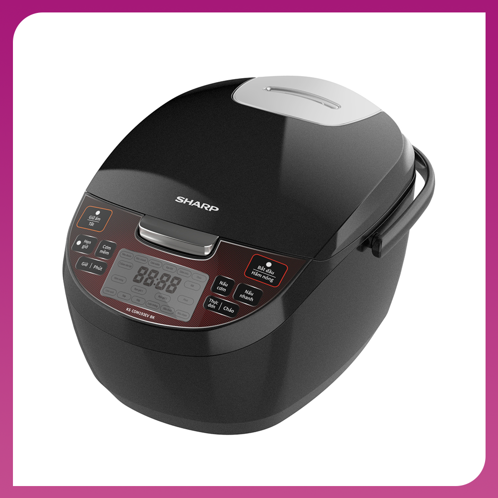Nồi cơm điện tử Sharp 1.8 lít KS-COM193EV-BK