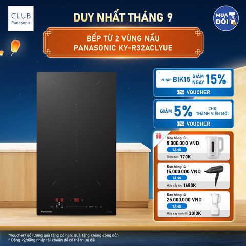 Bếp từ 2 vùng nấu linh hoạt 3,5 kW Panasonic KY-R32ACLYUE