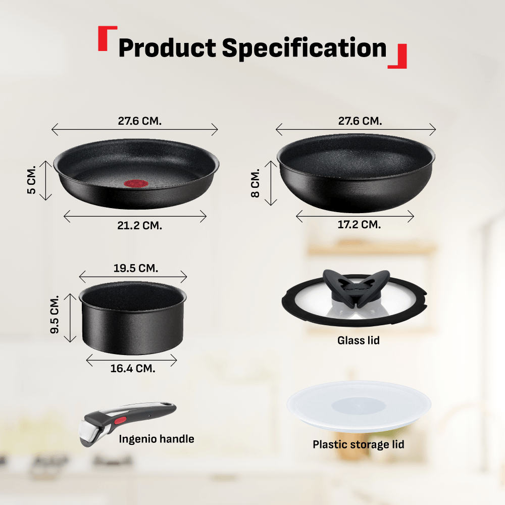 Bộ nồi chảo cán rời 6 món Tefal Ingenio Unlimited L7819022 – ảnh 3