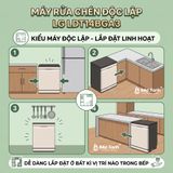  Máy Rửa Chén LG LDT14BGA3 (14 Bộ) Độc Lập | Công Nghệ TrueSteam Diệt Khuẩn 99.9% - Trả Góp 0% 