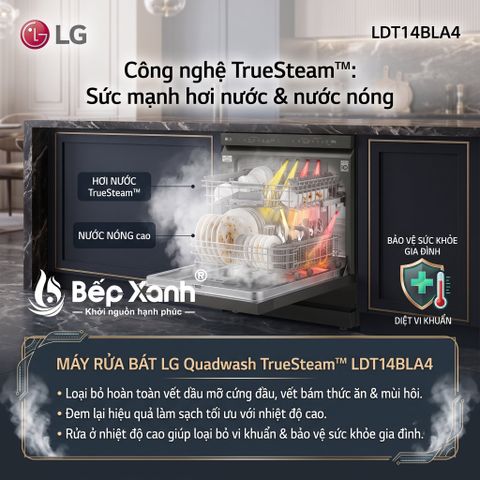 Máy rửa chén LG LDT14BLA4 – khoang rửa – ảnh 4