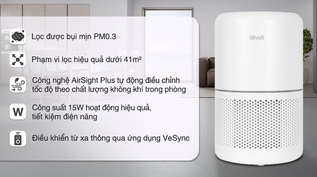 Máy lọc không khí Levoit Core 300s 15W – ảnh 3
