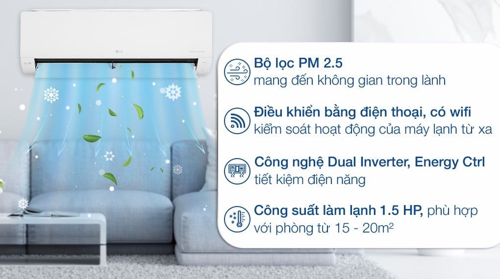 Máy lạnh LG Inverter 1.5 HP V13WIN1 – ảnh 2