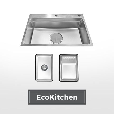 Chậu rửa chén 1 hố hạn chế trầy xước kích thước 77cm Malloca MS7750SS