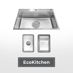 Chậu rửa chén 1 hố hạn chế trầy xước kích thước 77cm Malloca MS7750SS