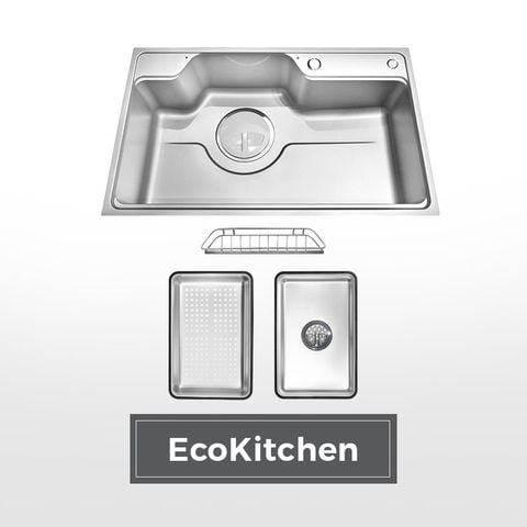 Chậu rửa chén 1 hố hạn chế trầy xước kích thước 80cm Malloca LINEN MS8048SS