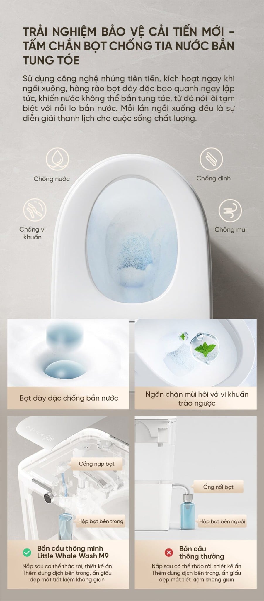 Bồn cầu thông minh Xiaomi Little Whale Wash M9 Khử trùng tia UV – ảnh 6