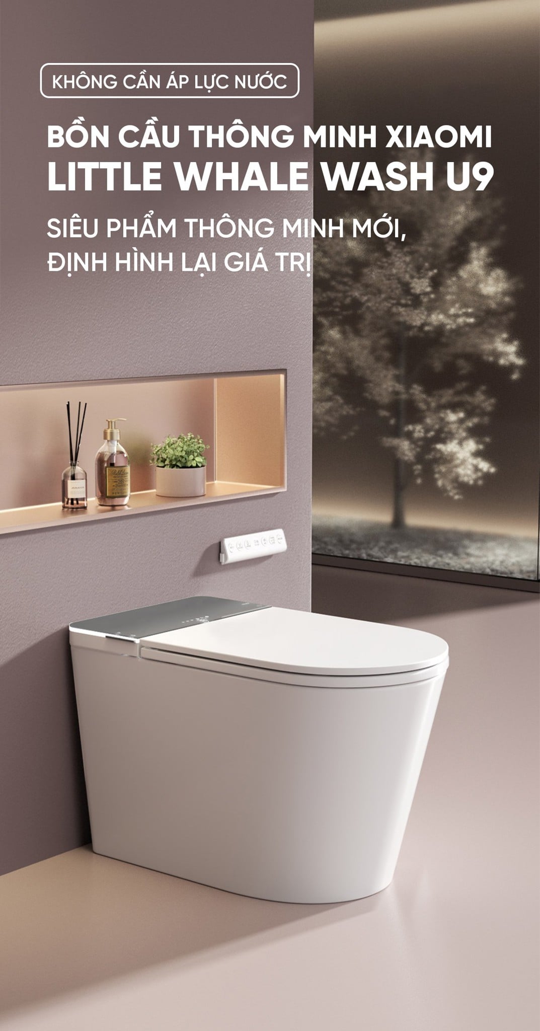 Bồn cầu thông minh Xiaomi Little Whale Wash U9 Khử trùng tia UV – ảnh 2