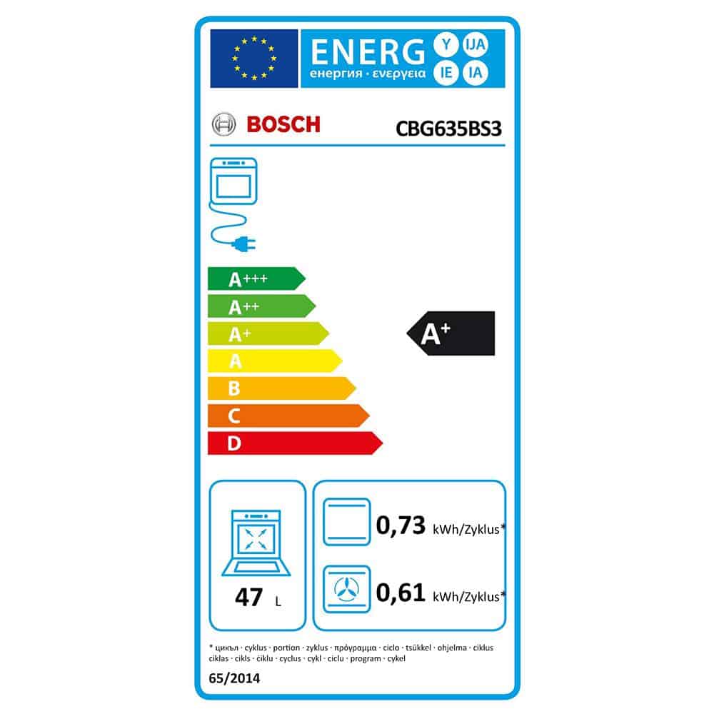 Dải nhiệt 30–300°C – Lò nướng Bosch CBG635BS3 Series 8 Âm Tủ