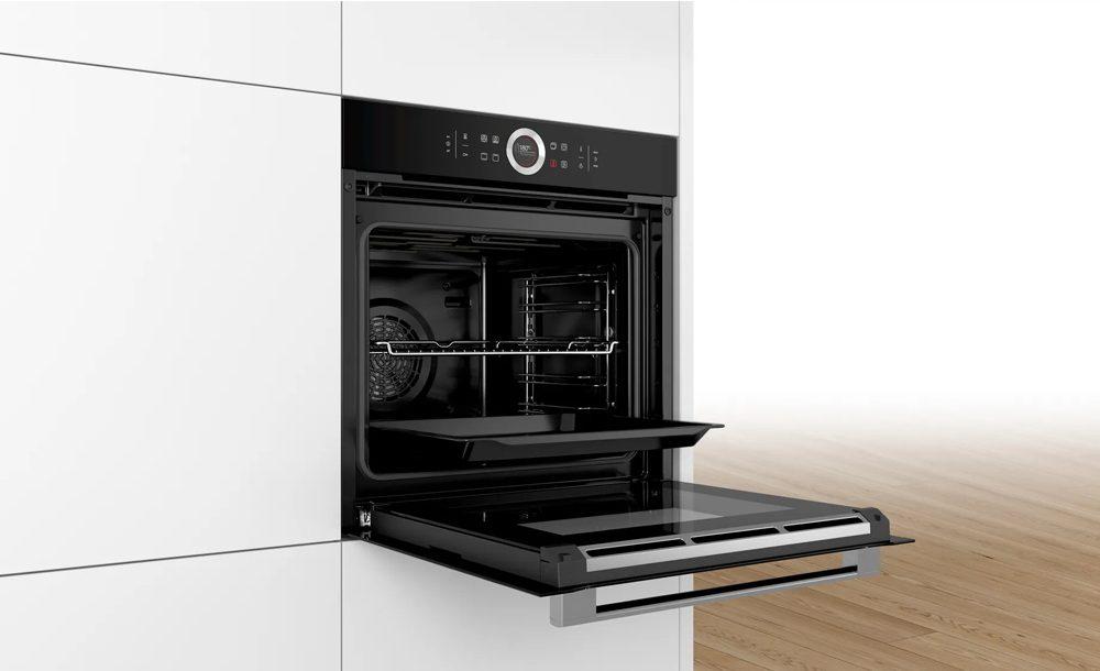 Khí nóng 4D – Lò nướng Bosch HBG633BB1 Series 8
