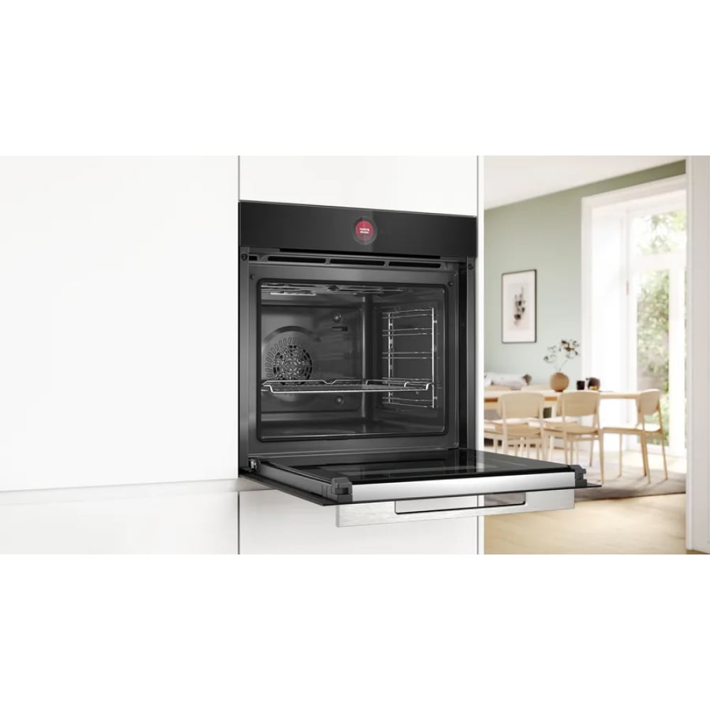 Nướng 3D, 3 khay một lúc – Lò nướng Bosch HBG7741B1 Series 8 âm tủ