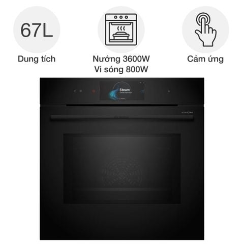 Lò nướng Bosch HNG978QB1 kèm vi sóng và bổ sung hơi nước Serie 8 âm tủ