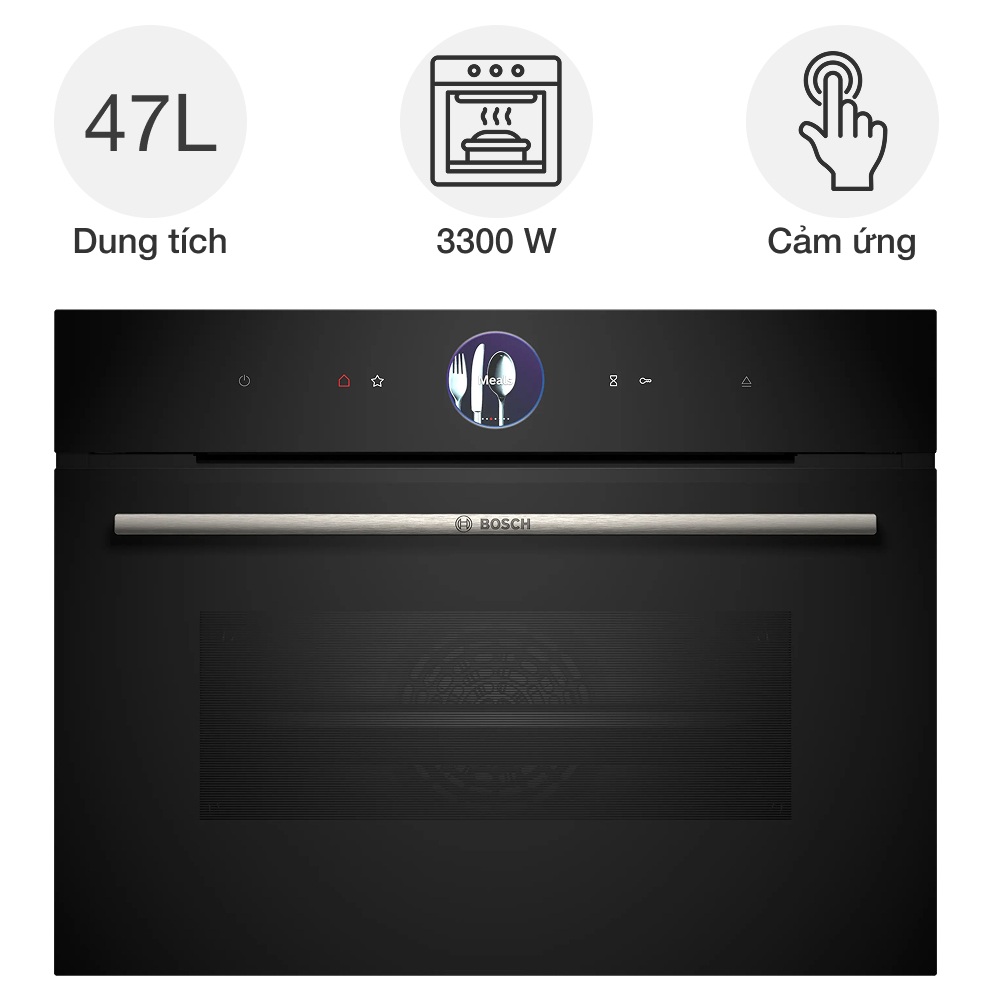 Lò nướng kèm hấp Bosch CSG7364B1 Series 8 âm tủ